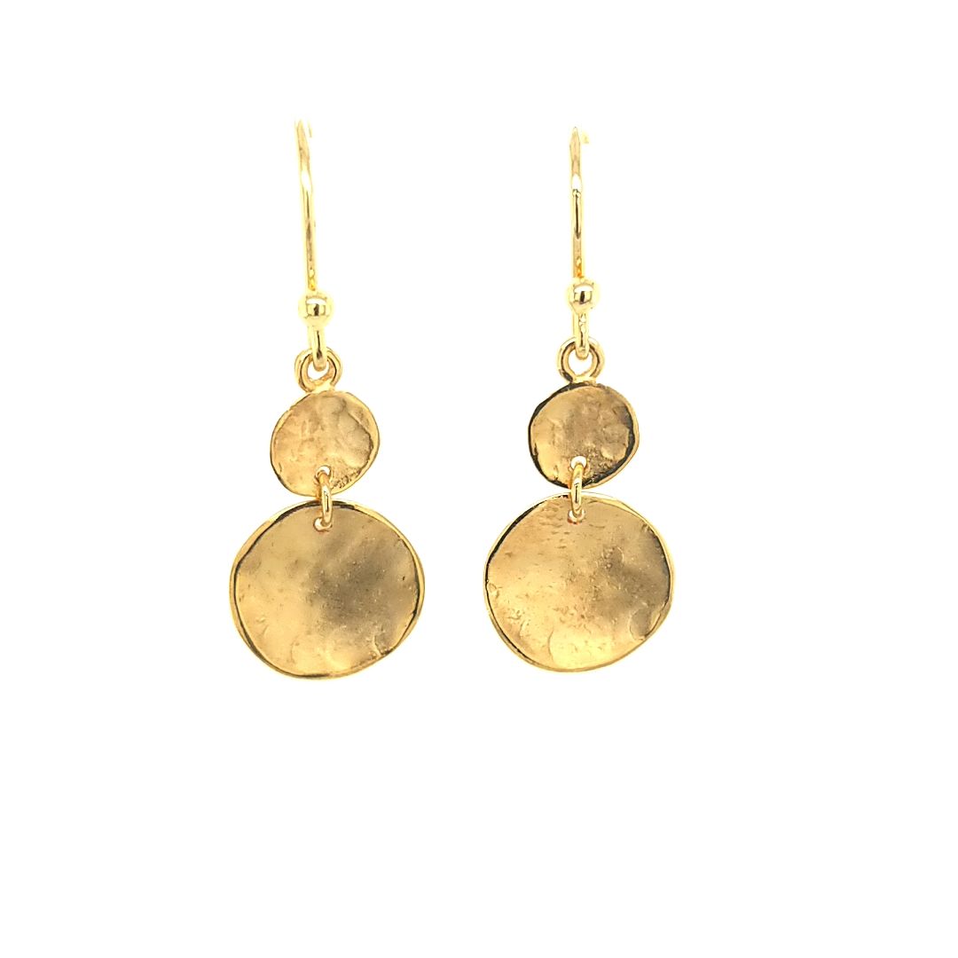 Buy AYESHA Oversized Hammered Gold-Toned Leaf Drop Earrings | Shoppers Stop