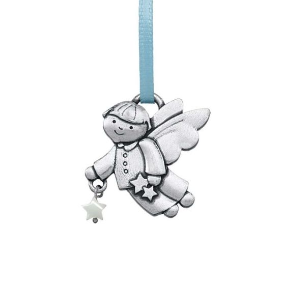 Angel w/ Blue Star Ornament