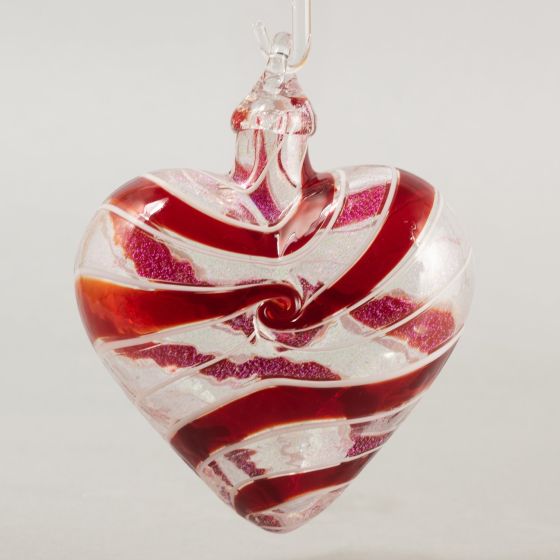 Red Spin Heart Ornament