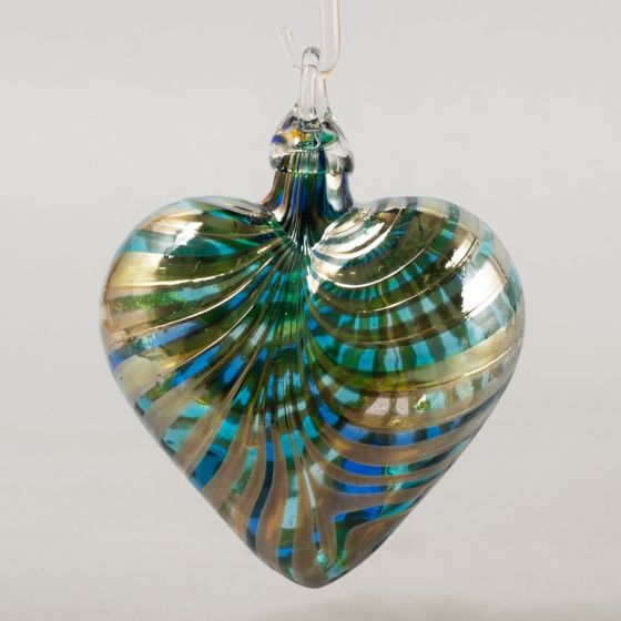 Marina Blue Heart Ornament