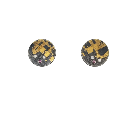 Two-Tone Diamond Earrings