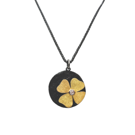 Diamond Flower Pendant