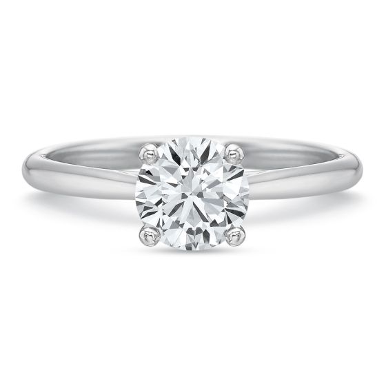 18K White Gold Solitaire Engagement Ring
