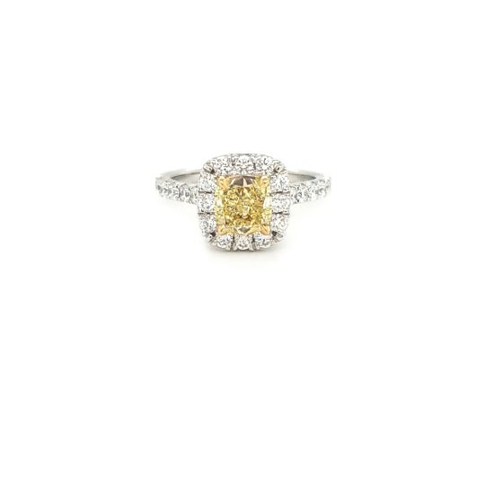 Fancy Yellow Diamond Engagement Ring