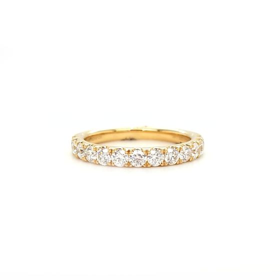 14K Pave Set Diamond Band