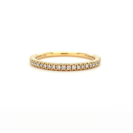 14K Pave Set Diamond Band