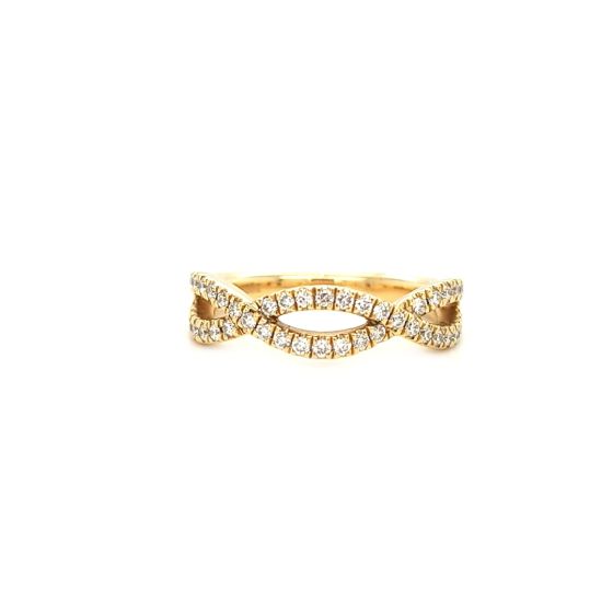 14K Yellow Gold Diamond Band