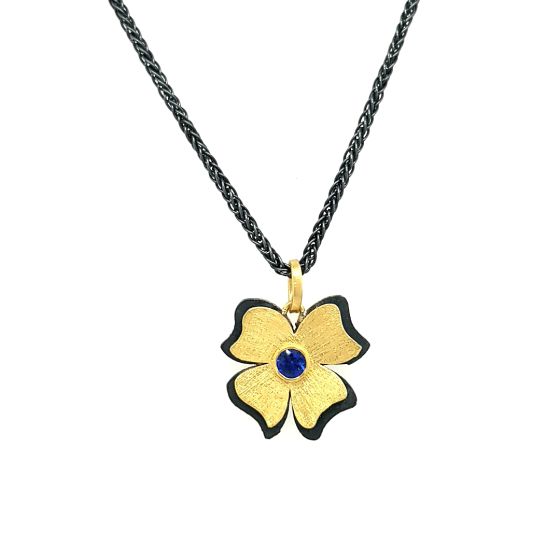Sapphire Flower Pendant