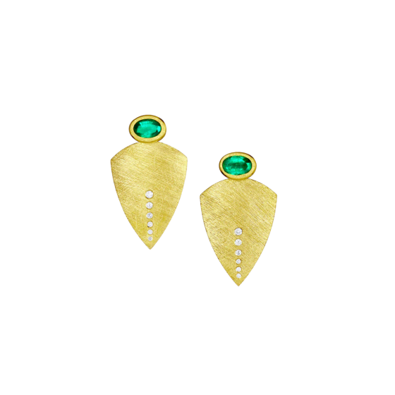 Emerald & Diamond Earrings