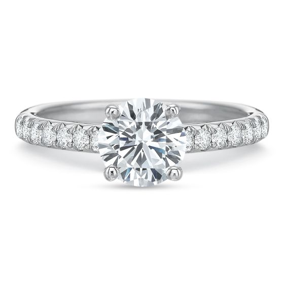 18K White Gold Engagement Ring