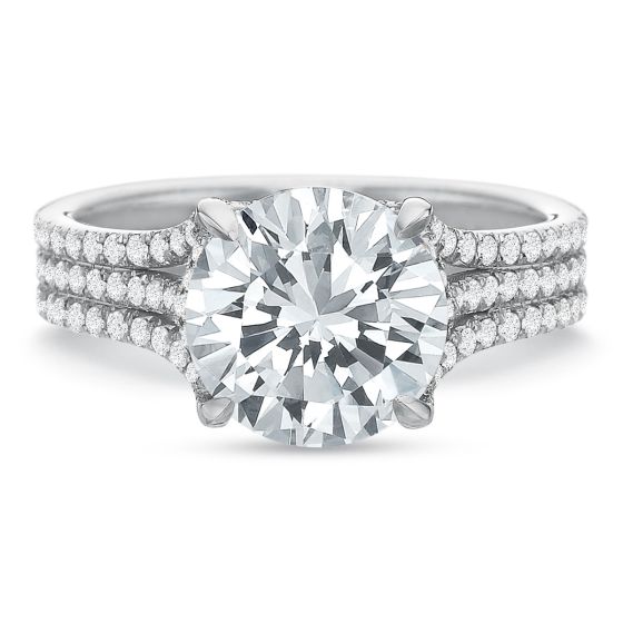18K White Gold Engagement Ring