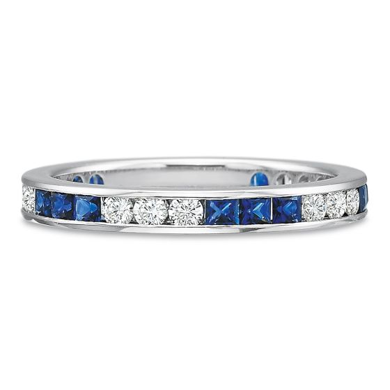 18K White Gold Eternity Band