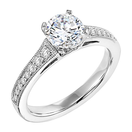 Vintage Milgrain Engagement Ring