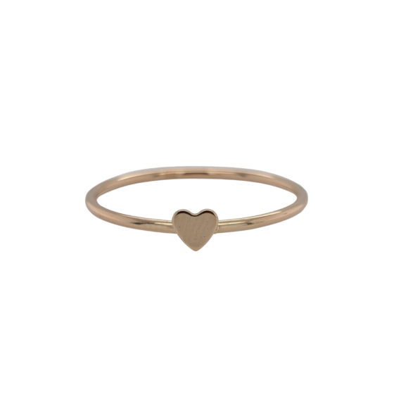 14K Stackable Heart Ring