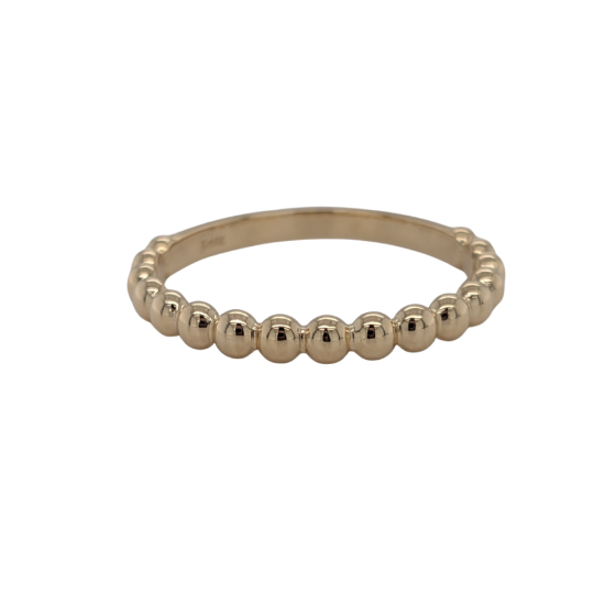 14K Stackable Bead Ring