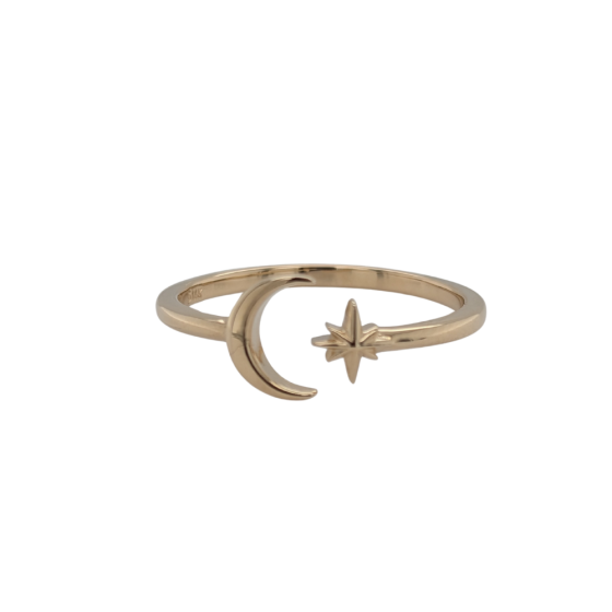 Star & Crescent Moon Ring