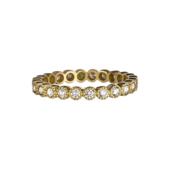 Bezel White Diamond Band