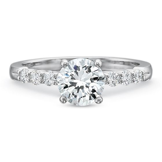 18K White Gold Engagement Ring