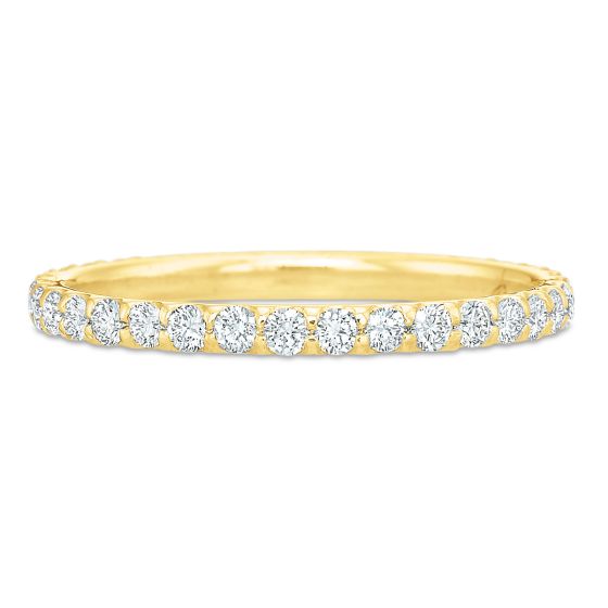 18K Yellow Gold Shared Prong-Set Diamond Band