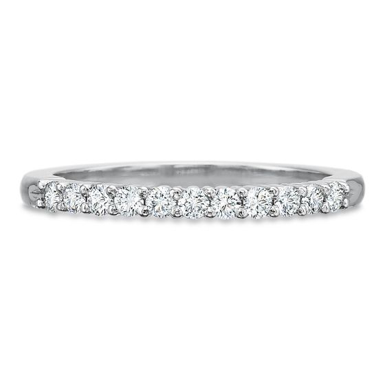 18K White Gold Diamond Band