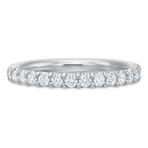 18K White Gold Diamond Band