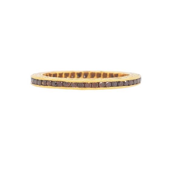 Channel Burnt Orange Diamond Band