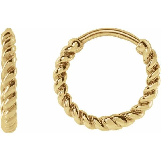 Twisted Rope Hoop Earrings