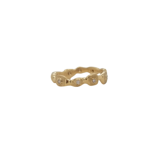 Organic Diamond Stacking Ring