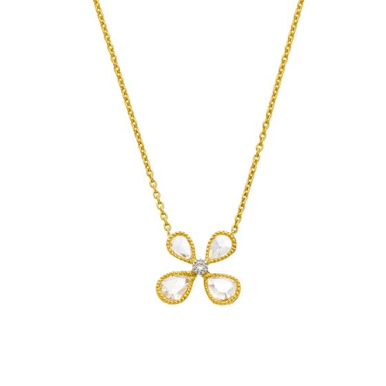 Fine Vine White Diamond Necklace