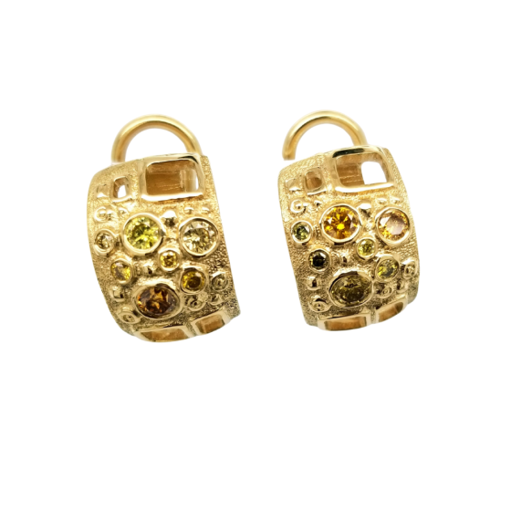 Multi-Colored Diamond Earrings