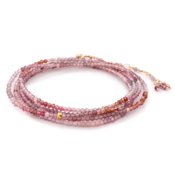 Multi-colored Spinel Wrap Bracelet - Necklace