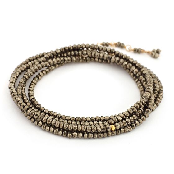 Pyrite Wrap Bracelet - Necklace