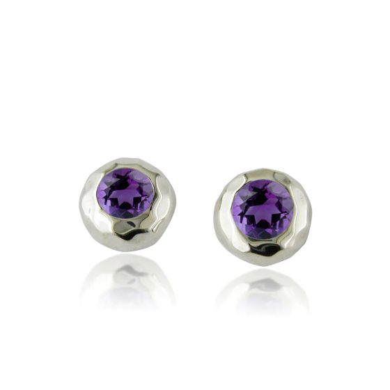 Amethyst Stud Earrings