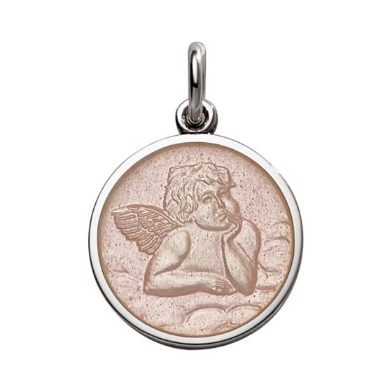 Cherub Round Medal Charm
