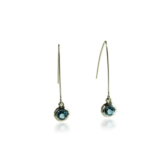 Blue Topaz Drop Earrings