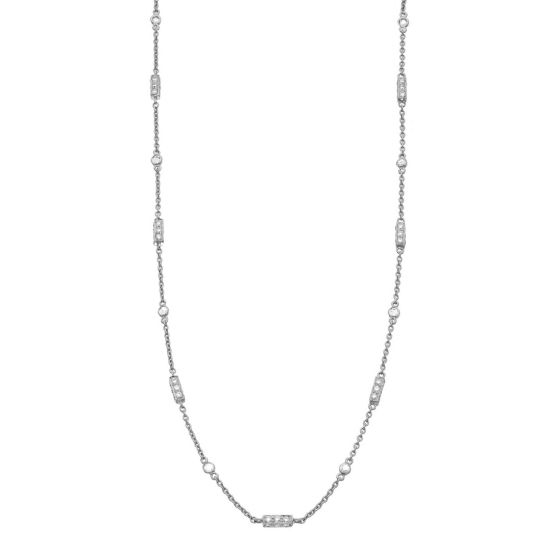 Barrel White Diamond Chain
