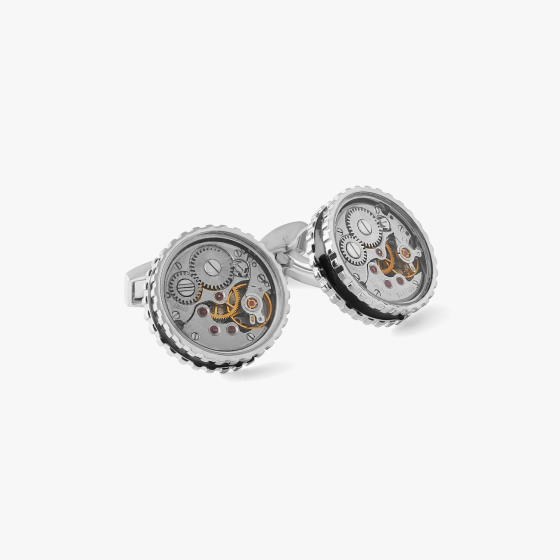 Round Skeleton Gear Cufflinks