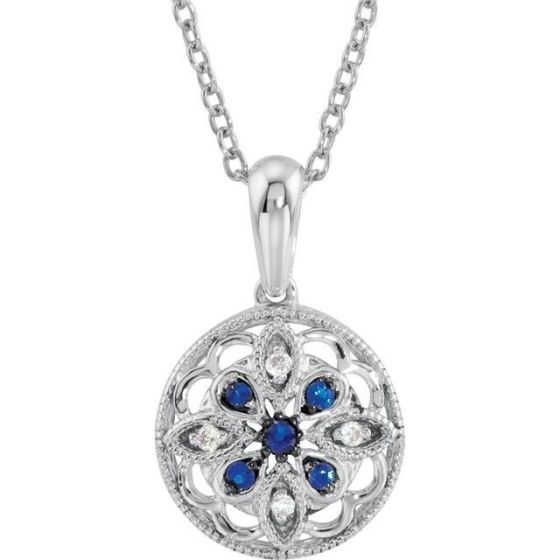 Sapphire & Diamond Pendant