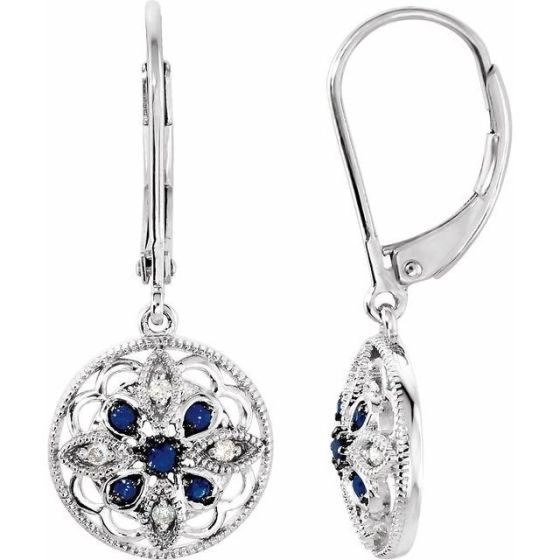 Sapphire & Diamond Earrings