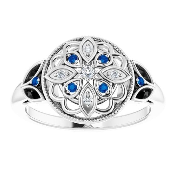 Sapphire & Diamond Ring