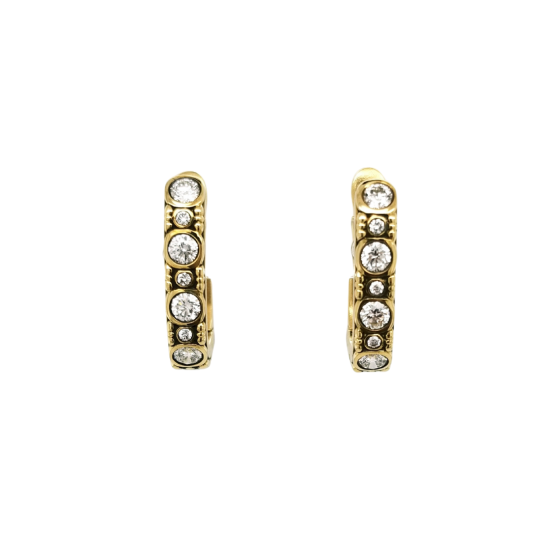Diamond Huggie Earrings