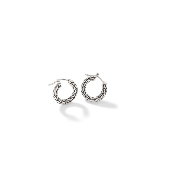 Carved Chain Hoop Earring