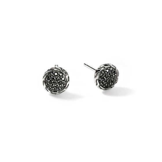 Black Sapphire Stud Earrings