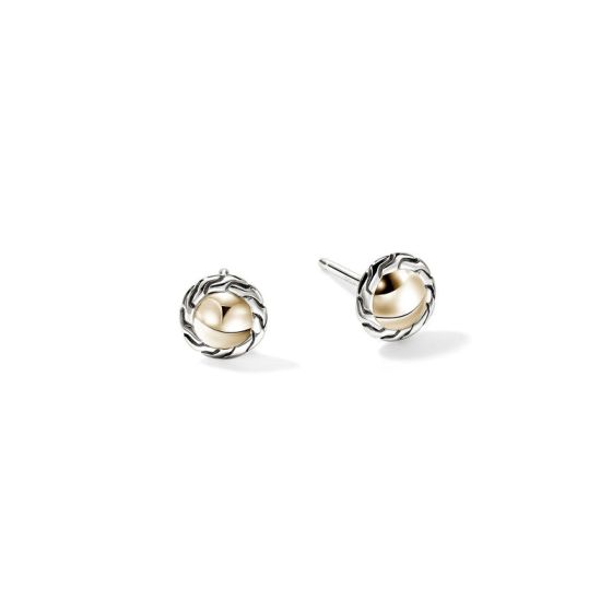 Mixed Metal Stud Earring