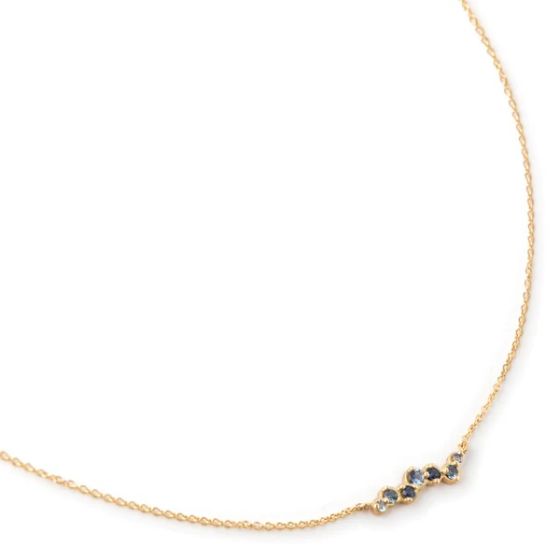 Cascade Blue Sapphire Necklace