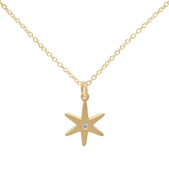 Diamond Center Star Necklace