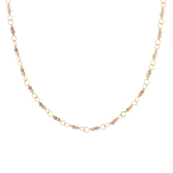 Hand-Tied Hand-Tied Champagne Garnet Necklace