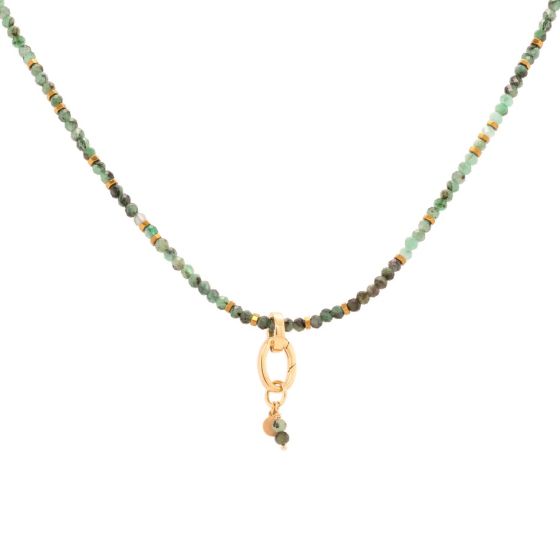 Gemstone Charm Clasp Necklace