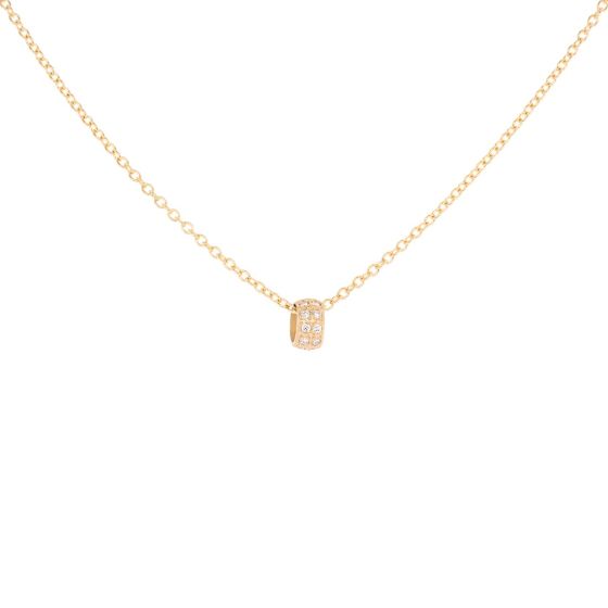 Diamond Pave 'Boulder' Bead Necklace