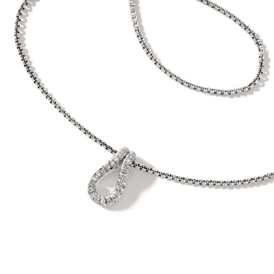 Surf Pave Pendant Necklace